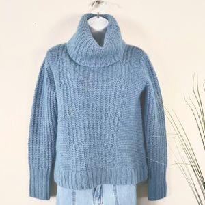 Banana Republic Merino Wool Blend Sweater Alpaca Turtleneck Size M